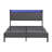 Mesum Fabric Upholstered Frame with LED Lights-172840091