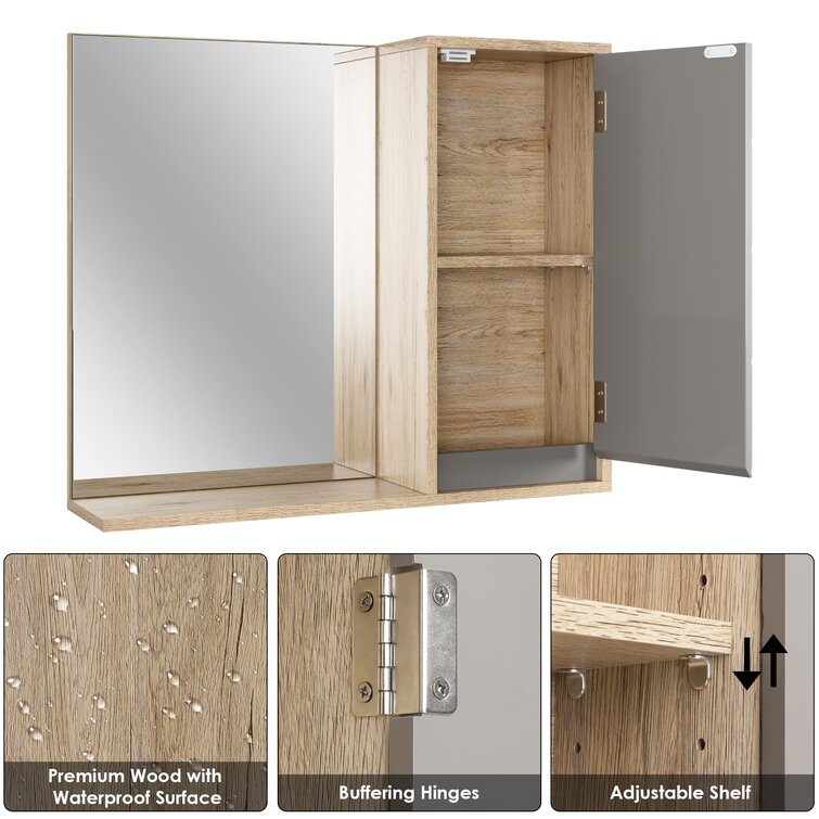 FaFurn™ Narrow Bathroom Medicine Cabinet Frameless Mirror 12 X 36 Inch
