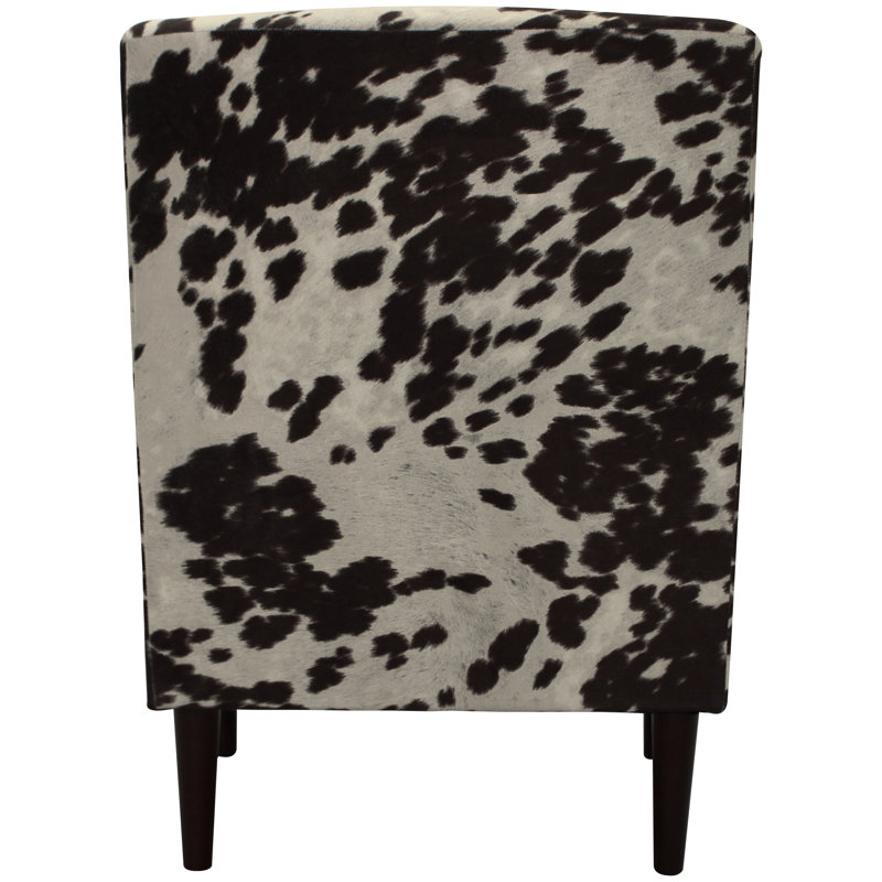 Donham Upholstered Armchair, Udder Maddness Milk Brown, Black