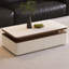 Table basse rectangulaire en bois manufacturé blanc-130058478