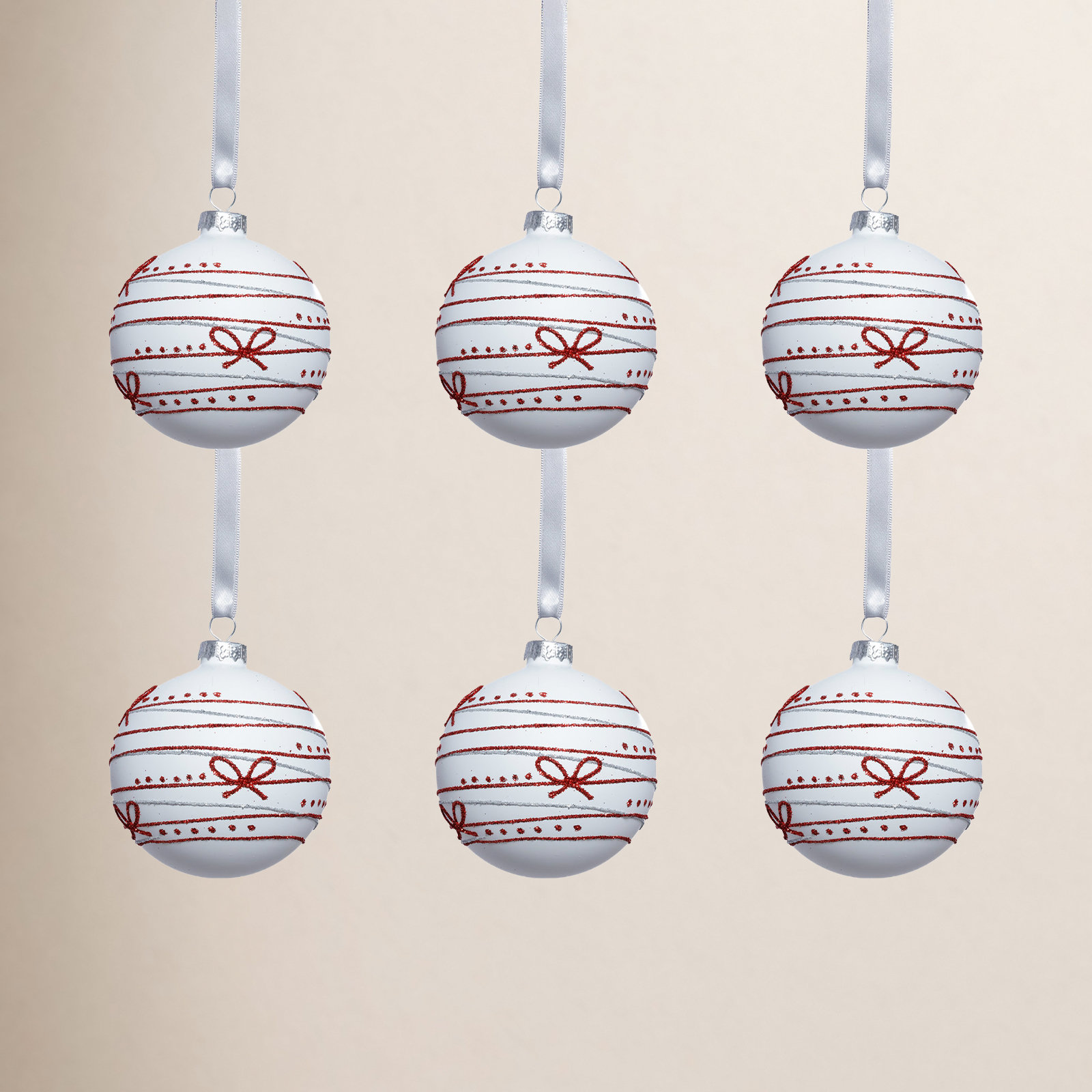 Glass Bauble, 3.25" H x 3.25" W x 3.25" D