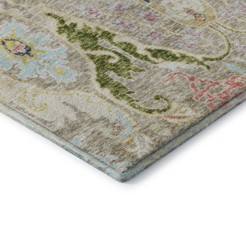 Premium Machine Washable Mayfield AMF1932 Modern Rug, Round 8'