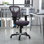 Chaise de bureau ergonomique en filet à dossier moyen avec accoudoirs réglables Siyer