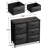 Sorbus 5 Drawers Dresser with Steel Frame and Wood Top in Rustic-879334963