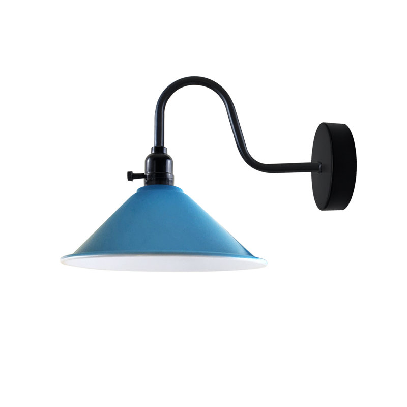Orrington Armed Sconce, Blue, 18cm H x 22cm W x 22cm D