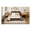 Lit plateforme grand en noyer avec lit gigogne simple TG et tiroirs de rangement, base de lit d'invité en bois massif rustique