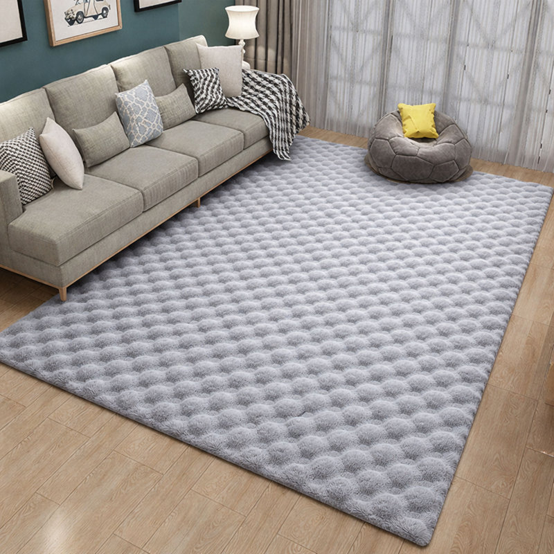 Grey Bubble Texture Area Rug, GREY, 80x150cm
