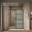 Elate Tall Sliding Shower Door, 75-1/2-In H X 56-1/4 - 59-5/8-In W, With Heavy 5/16-In Thick Crystal Clear Glass With Rectangular Grille Pattern-1011995028