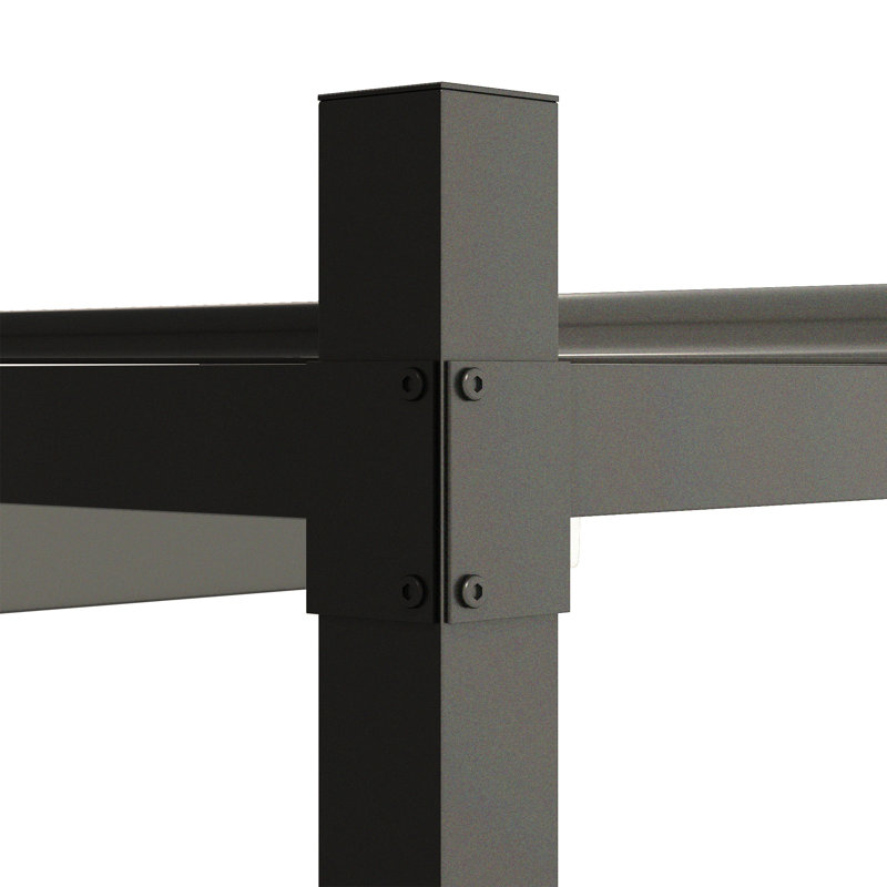 Chamroeun 2.98m x 2.98m Metal Pergola, Grey