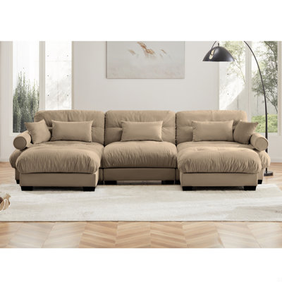 Velvet Sectional Sofa Couch