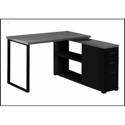 Versatile L-Shaped Computer Desk with Storage Drawers for Home Office, Left or Right Set-up