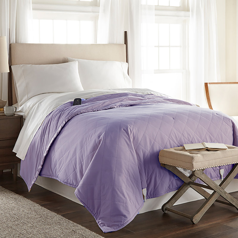 Couverture électrique Micro Flannel® 7 couches de Warmth®, Lit double, Améthyste