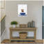 «Bear Cub in Eclectic Blue Bathaign» par Amy Peterson, reproduction d'art sur toile encadrée