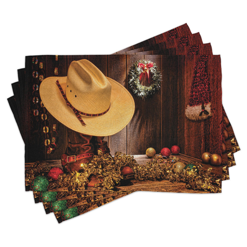 Ensemble de 8 napperons de Noël East Urban Home