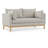 Lewellen 66" Linen Textured Fabric Loveseat-98497687