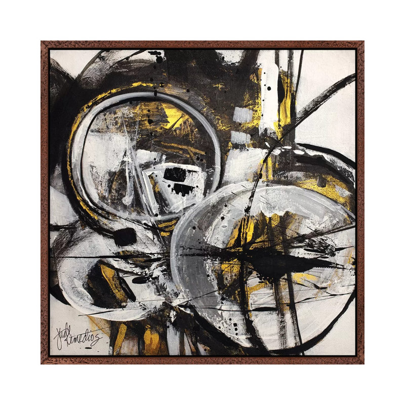Love Calls by Name No.2 1 Piece Painting on Canvas, 45.72cm H x 45.72cm W x 3.81cm D, Classic Brown Wood Framed