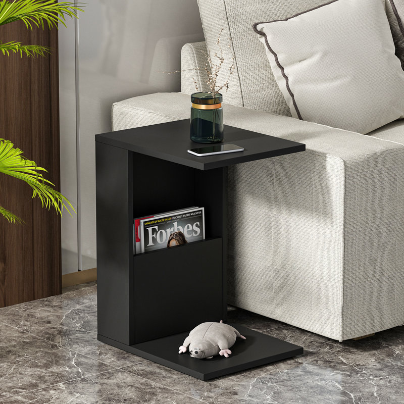 Eisaa C Table End Table, Black