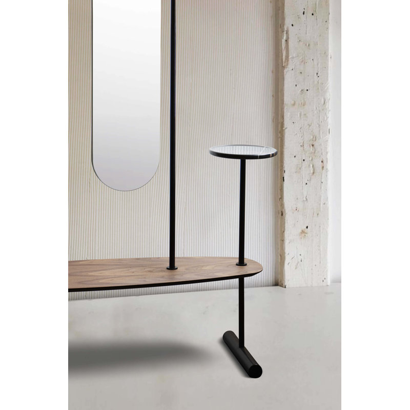 Arco 47.24" Clothes Rack, Graphite/Walnut