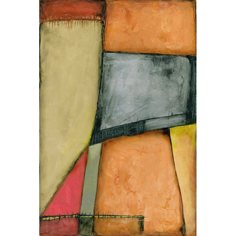 Neo Tangerine I (AR) FU by Jennifer Goldberger - Wrapped Canvas Print, 46cm H x 30cm W