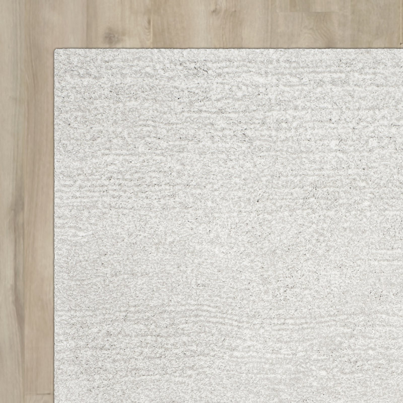 Tapis ivoire fait à la main Antanė, Grey, Rectangle 5 pi x 8 pi