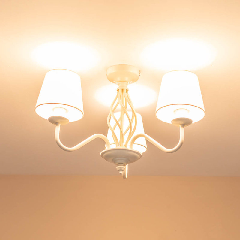 Prudenville LED Semi Flush Mount, 81.50cm x 45cm x 45cm, Cream