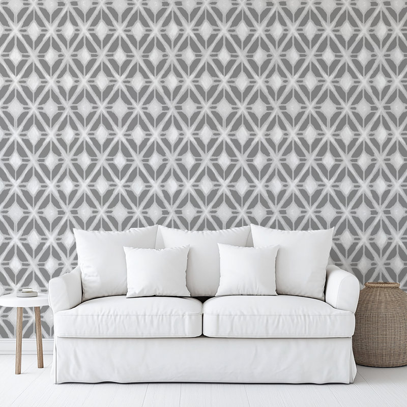 Papier peint adhésif Shibori, Gris