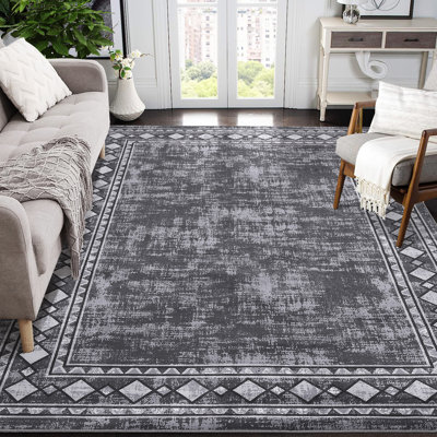 Tapis décoratif moderne à motif géométrique Jekori