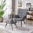 Upholstered Accent Chair with Footstool