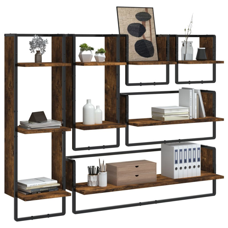 Antoinesha Floating Shelf, Smoked Oak