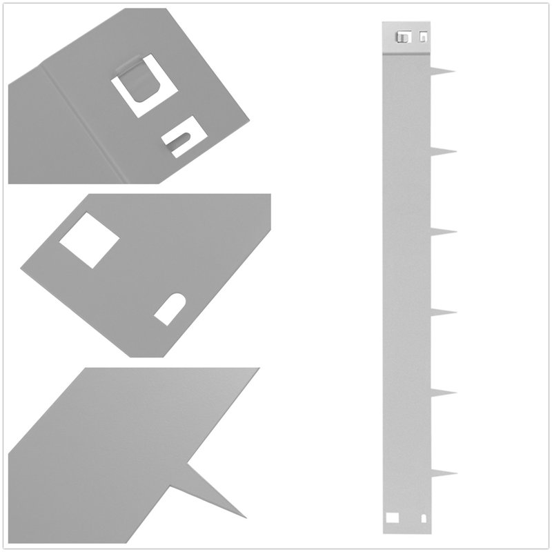 Bordure de jardin, gris, H 4,6 po x l 39 po