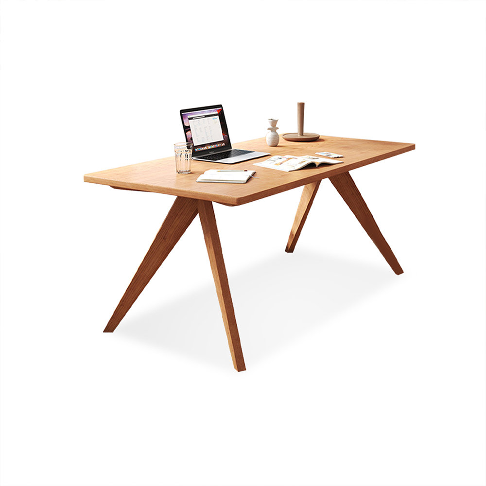 Bayou Breeze Brown Rectangular Solid Wood Dining Table - Wayfair Canada