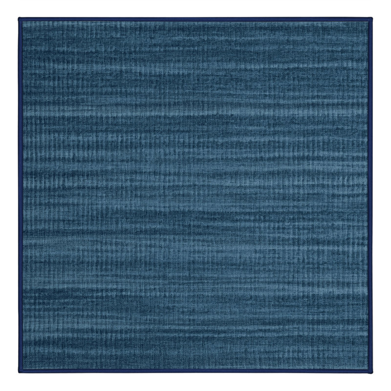Machine Washable Solid Gray Area Rug, Square 3'