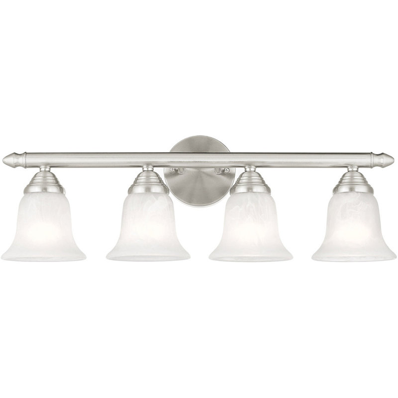 Éclairage pour meuble-lavabo 4 lumières Fey, Nickel brossé