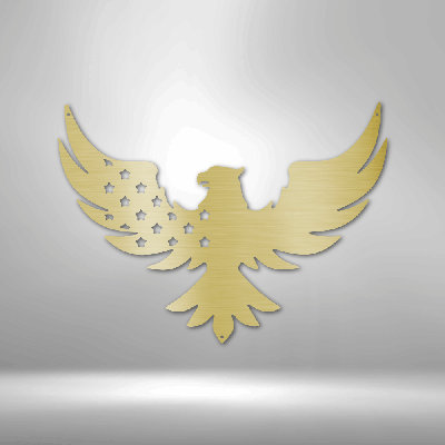 Signe en acier Patriotic Eagle