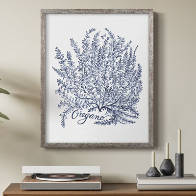 Summer Herb Garden Sketches II Framed Print - Solid Wood