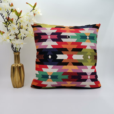Eytan Indoor / Outdoor Geometric Square Throw Cushion Cover