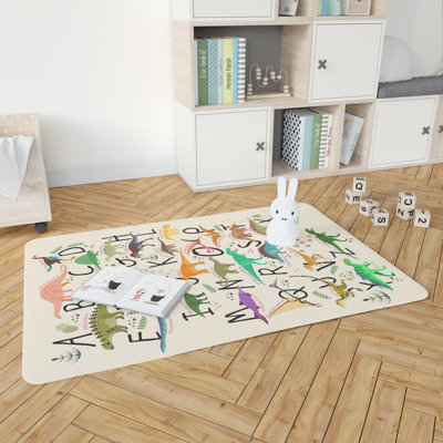 Ainsly Vinyl Machine Printed Area Rug