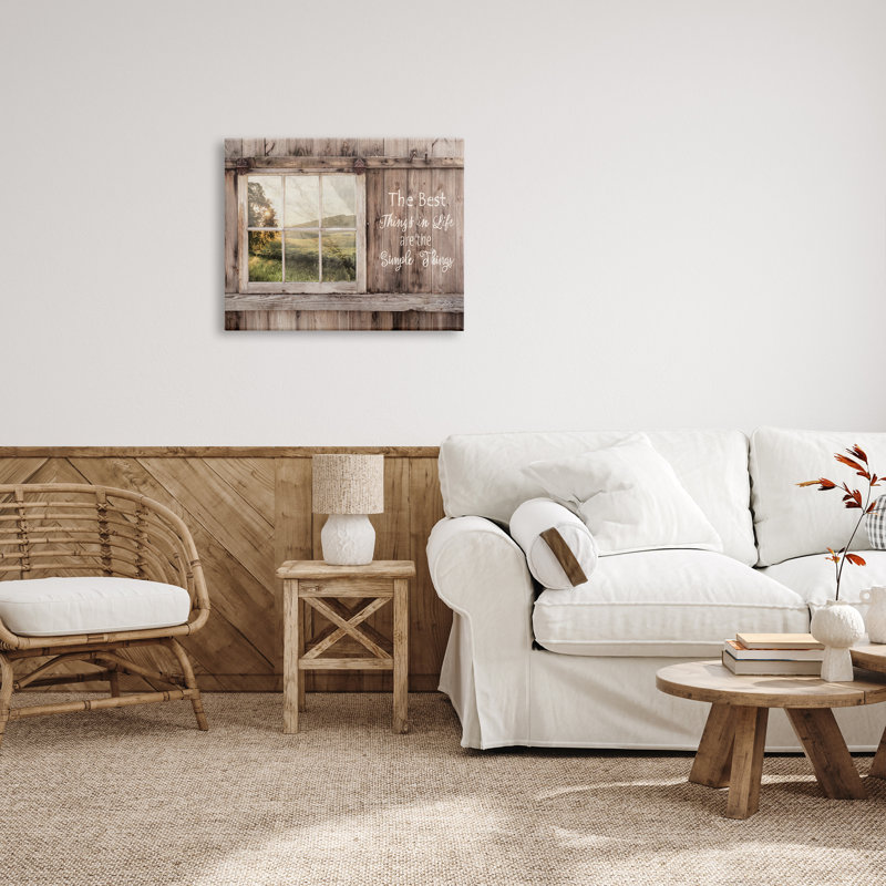 Art mural sur toile surdimensionné simple, "Simple Things Rustic Barn" par Lori Deiter, Toile tendue