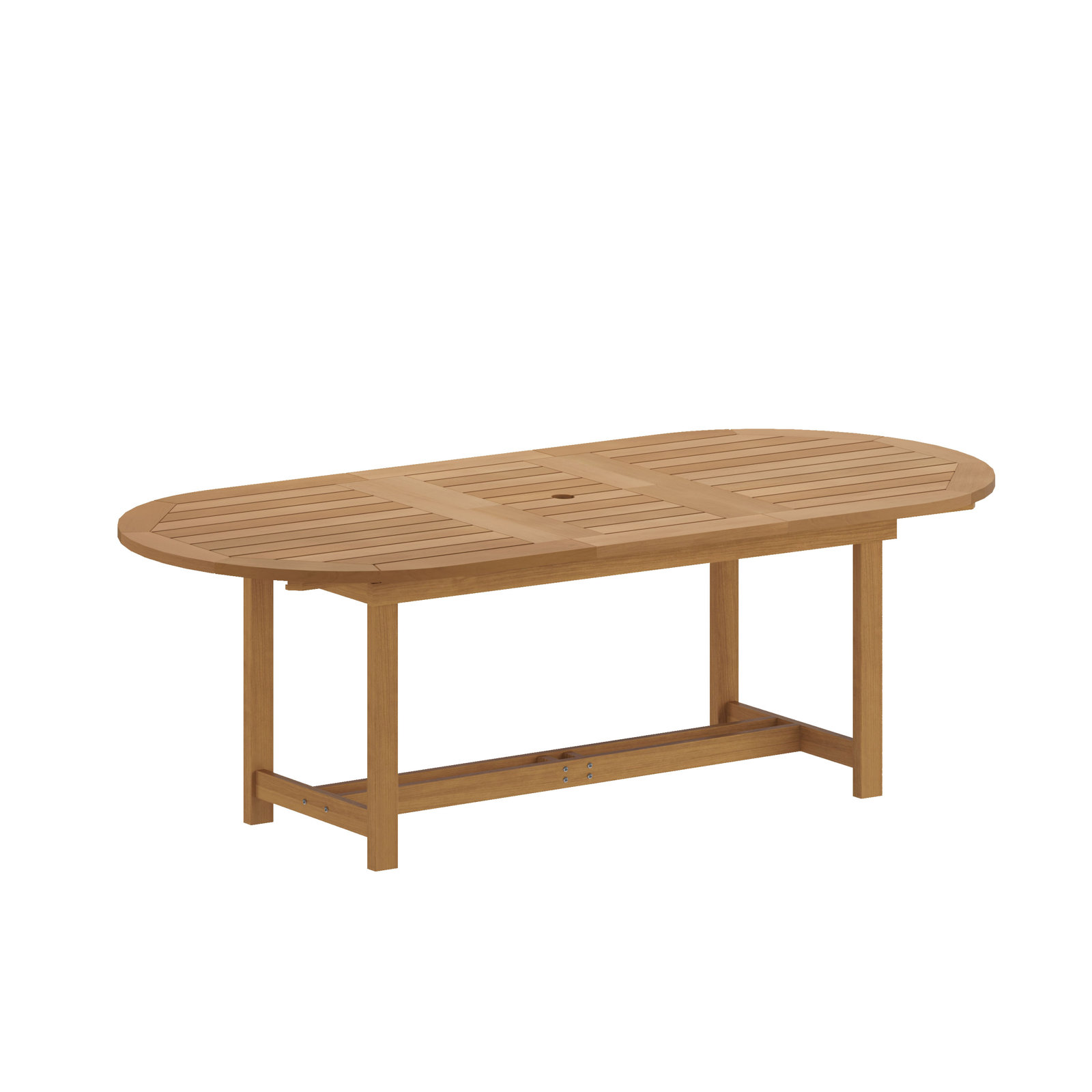 Alyisa 71'' Extendable Outdoor Dining Table, Light Wood