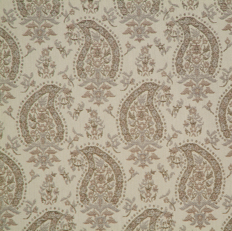 Allure Paisley Fabric, Ivory