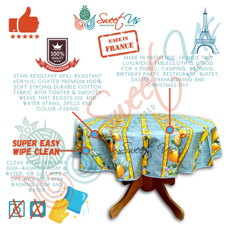 Nappe lavable, style franÃ§ais, Vert