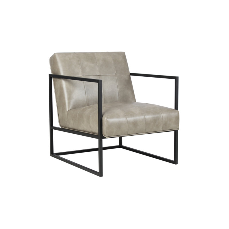 Fauteuil de 25,75 po de largeur, Similicuir gris