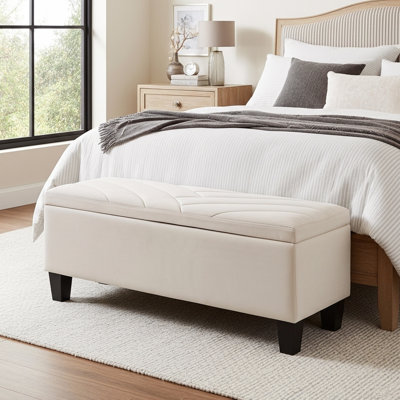 Pearl Upholstered Ottoman Storage Bench