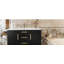 Meuble-lavabo mural 36 po avec lavabo en résine, armoire de rangement flottante avec 2 tiroirs, armoire de salle de bain en bois massif