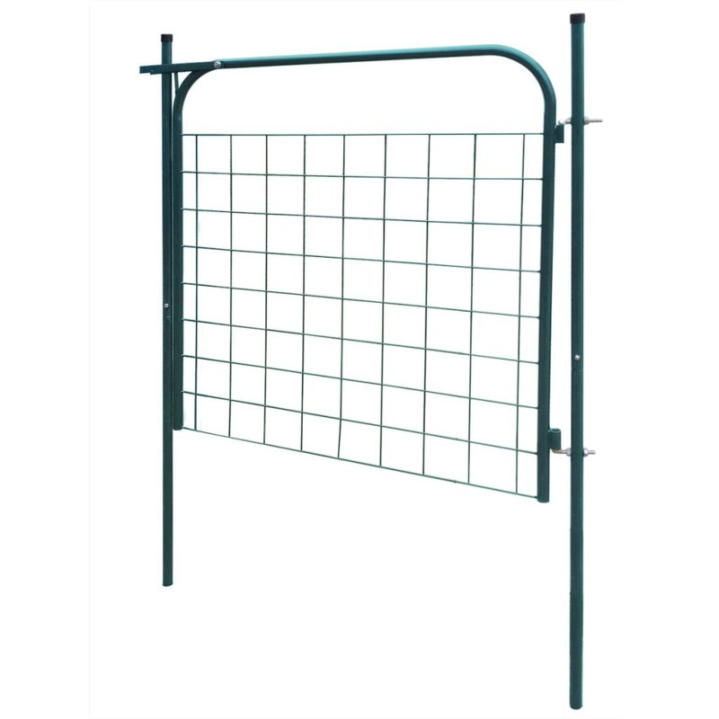 Humansville 100.076cm H x 100.076cm W Metal Gate, Green
