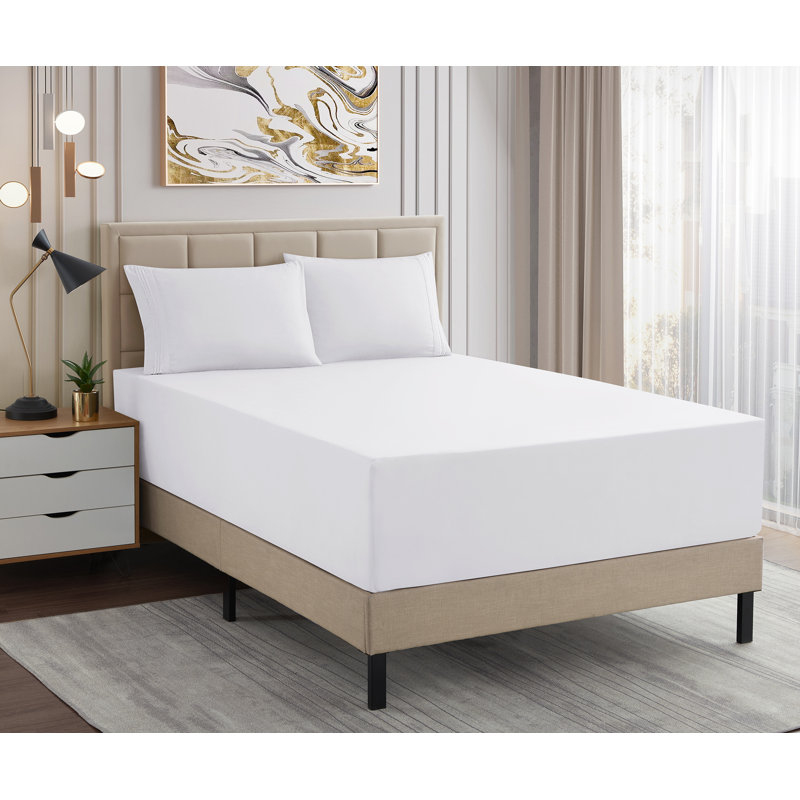 18-24" Extra Deep Pocket Ultra Soft Microfiber Solid Sheet Set, Queen, White