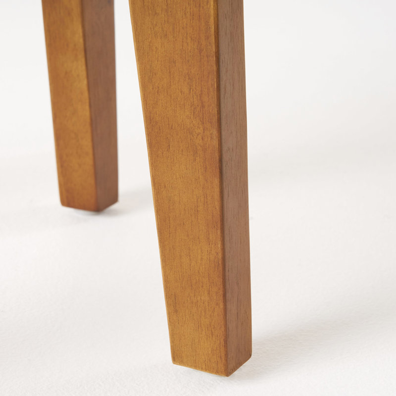 16" Wood Side Table In Rustic Style, Finish, Build Of Wood, With Style, Teak
