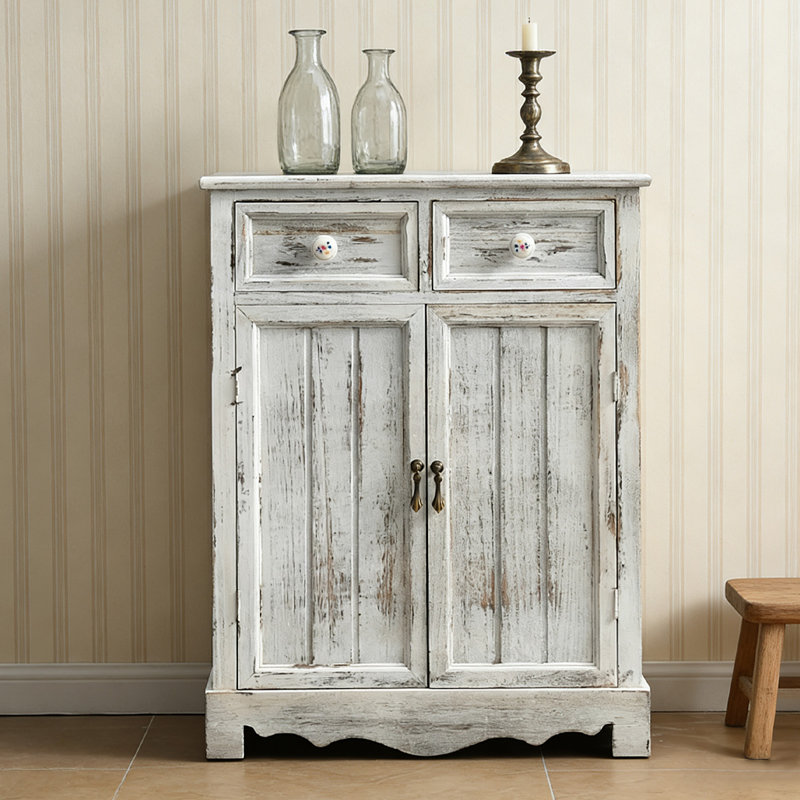 White blue Solid Wood Shoe Storage Bench, White