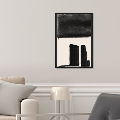 " Black And White Abstract Shapes " by Oliver Gal