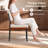 Modern Dining Chairs Set of 4,Kitchen Chairs with Thick Cushions and Adjustable Foot Pads, Upholstered Fabric Dining Room Chairs with Sturdy Metal Legs,White-823639161-823639163